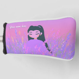 Anpassbarer Name Golf Girl Lavendel Tagtraum Headcover