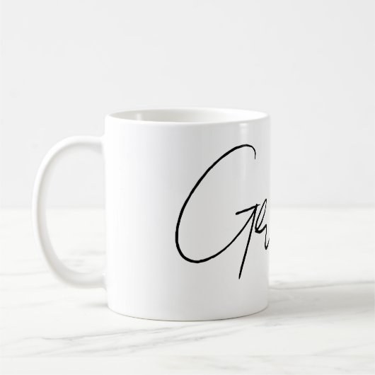 Anpassbarer Name Kaffeetasse (Links)