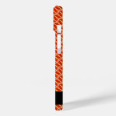 Anpassbarer Name Nahtloses orangefarbenes Muster Case-Mate iPhone Hülle (Rückseite / Links)