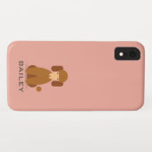 Anpassbarer Name| Niedlicher Poodle Case-Mate iPhone Hülle (Rückseite (Horizontal))