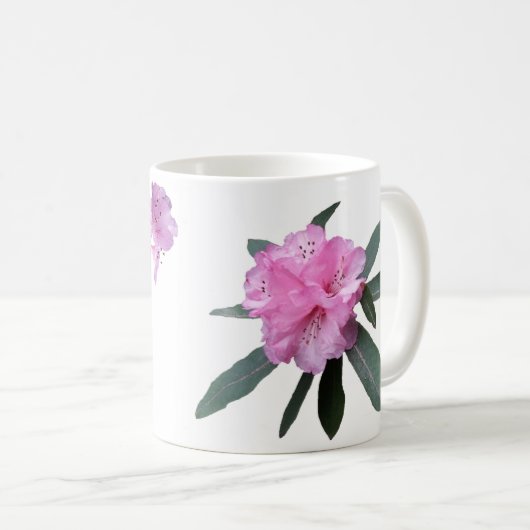 Anpassbarer Name Pauline rosa Blume mädchenhafte b Kaffeetasse (VorderseiteRechts)