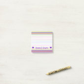 Anpassbarer Name Streifen verschiedener Farbnotize Post-it Klebezettel (Auf Schreibtisch)