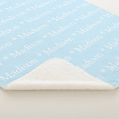 Anpassbarer Name, Text, hellblau weiß Sherpadecke (3/4)