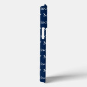 Anpassbarer Name, Text, Muster und blau, blau, bla Case-Mate iPhone Hülle (Rückseite / Rechts)