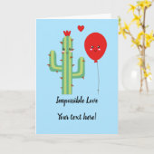 Anpassbarer Niedlicher Cartoon für unmögliche Lieb Karte (Gelbe Blume)