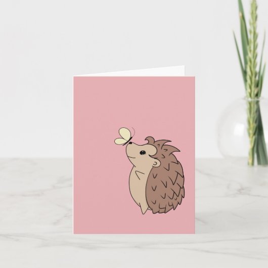 Anpassbarer Niedlicher Igel Feiertagskarte (Vorderseite)