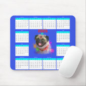 Anpassbarer Niedlicher Mops-Dog-Kalender Mousepad (Mit Mouse)