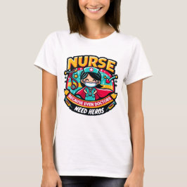 Anpassbarer Nurse Superhero Cape T - Shirt