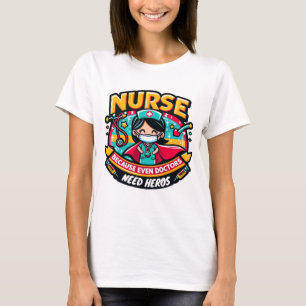 Anpassbarer Nurse Superhero Cape T - Shirt