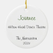 Anpassbarer Nutcracker Fritz Keepake Keramik Ornament (Hinten)