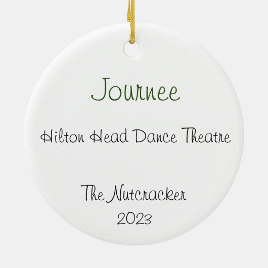 Anpassbarer Nutcracker Fritz Keepake Keramik Ornament (Hinten)