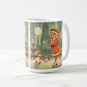 Anpassbarer NYC-Weihnachtsgel Kaffeetasse (VorderseiteRechts)