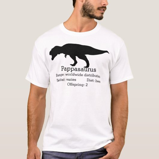 Anpassbarer Pappasaurus-Vater T-Shirt (Vorderseite)