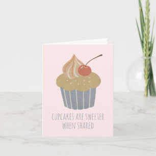 Anpassbarer Pastell-Kirsch-Cupcake Karte