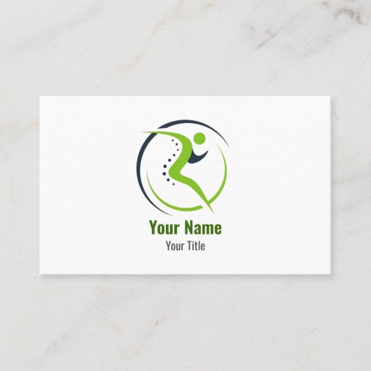Anpassbarer Physiotherapeut Physio Chiro Visitenkarte (Vorderseite)