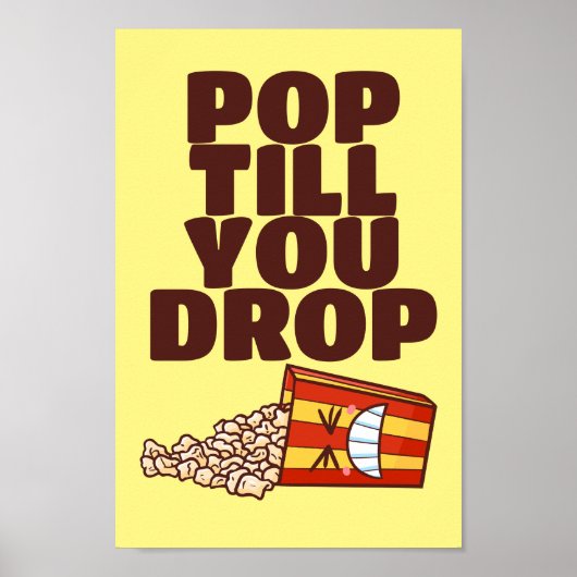 Anpassbarer Pop bis zum Absetzen Poster (Vorne)