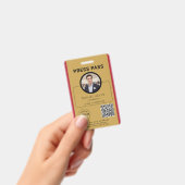 Anpassbarer Pressepass mit Foto-ID und QR-Code Ausweis (Handheld)