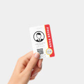 Anpassbarer Pressepass mit Foto-ID und QR-Code Ausweis (Handheld)