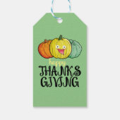 Anpassbarer Pumpkin-Erntedank Geschenkanhänger (Rückseite)