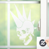 Anpassbarer Punk-Schädel Version 2 Fensteraufkleber (Zuhause)