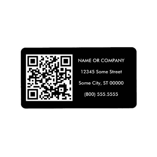 anpassbarer QR-Code Adressaufkleber (Vorne)