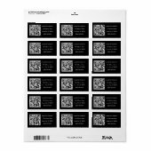 anpassbarer QR-Code Adressaufkleber (Vorne)