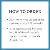 Anpassbarer QR-Code Blue Schlüsselanhänger