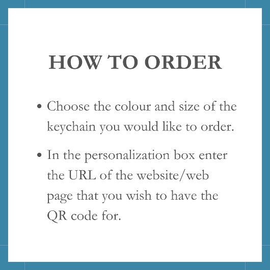 Anpassbarer QR-Code Blue Schlüsselanhänger