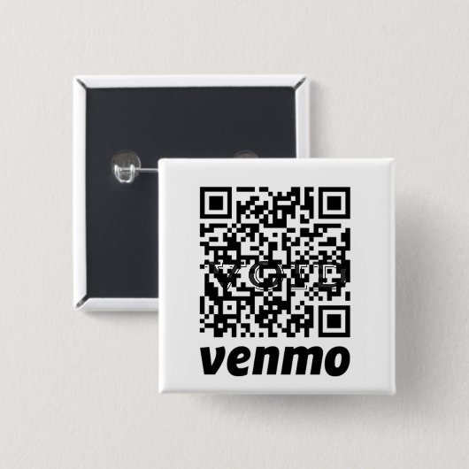 Anpassbarer QR-Code-Button Button (Vorne & Hinten)