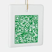 Anpassbarer QR-Code Doppelseitig Zwei Codes Keramikornament (Rechts)