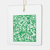 Anpassbarer QR-Code Doppelseitig Zwei Codes Keramikornament (Links)