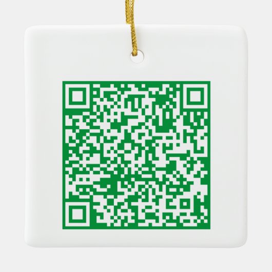 Anpassbarer QR-Code Doppelseitig Zwei Codes Keramikornament (Vorderseite)