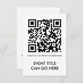 anpassbarer QR-Code Einladung (Vorne/Hinten)