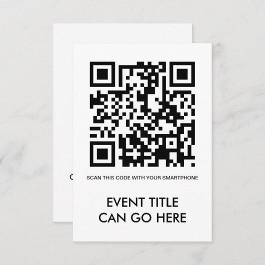 anpassbarer QR-Code Einladung (Vorne/Hinten)