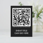 anpassbarer QR-Code Einladung (Stehend Vorderseite)