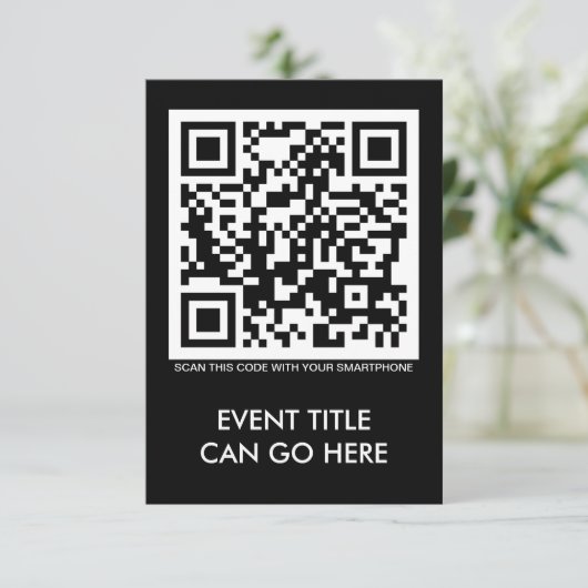 anpassbarer QR-Code Einladung (Stehend Vorderseite)