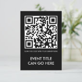 anpassbarer QR-Code Einladung (Stehend Vorderseite)