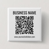 Anpassbarer QR-Code & Firmenname Button (Vorderseite)