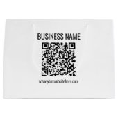Anpassbarer QR-Code & Firmenname Große Geschenktüte (Vorderseite)
