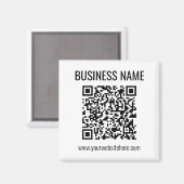 Anpassbarer QR-Code & Firmenname Magnet (Vorderseite/Rückseite)