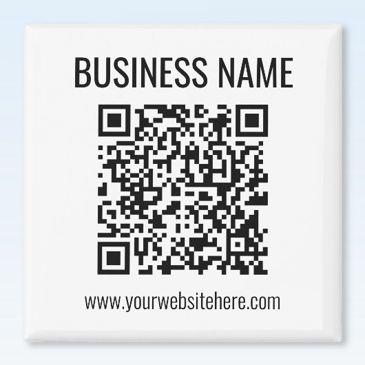 Anpassbarer QR-Code & Firmenname Magnet