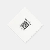 Anpassbarer QR-Code & Firmenname Serviette (Ecke)