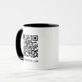 Anpassbarer QR-Code für den Link Ihrer Webseite Tasse (Vorderseite Links)