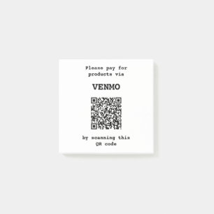 Anpassbarer QR-Code für die Zahlungsplattform Post-it Klebezettel
