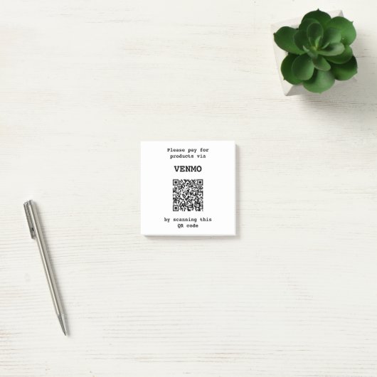 Anpassbarer QR-Code für die Zahlungsplattform Post-it Klebezettel (Büro)