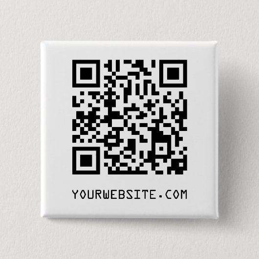 Anpassbarer QR-Code Ihr Webseitenlink Button (Vorderseite)
