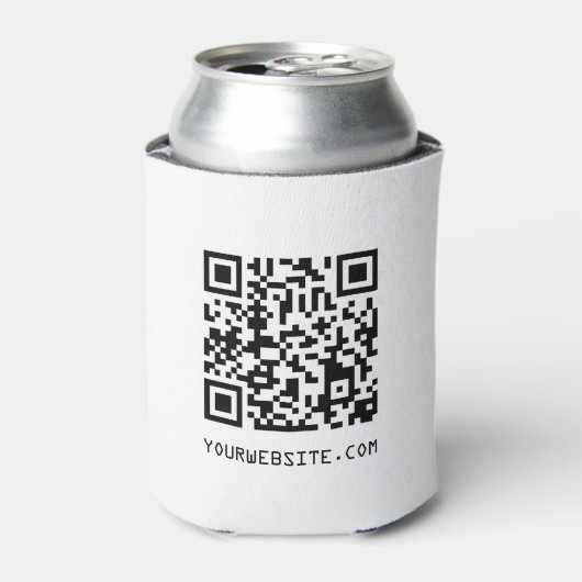 Anpassbarer QR-Code Ihr Webseitenlink Dosenkühler (Kanne Vorderseite)