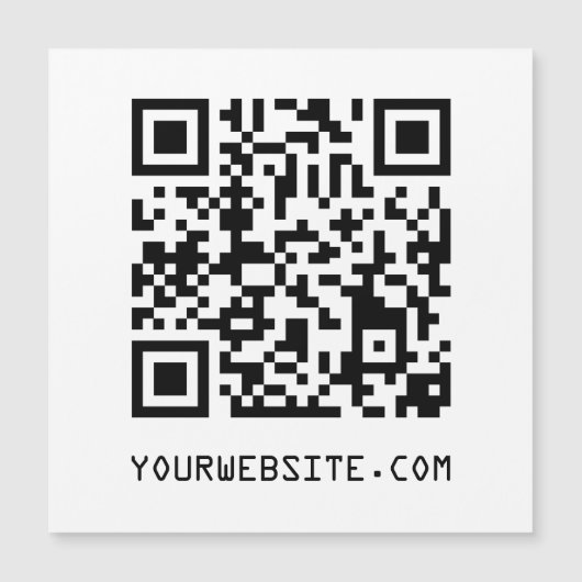 Anpassbarer QR-Code Ihr Webseitenlink Magnetkarte (Vorderseite)