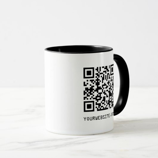 Anpassbarer QR-Code Ihr Webseitenlink Tasse (VorderseiteRechts)