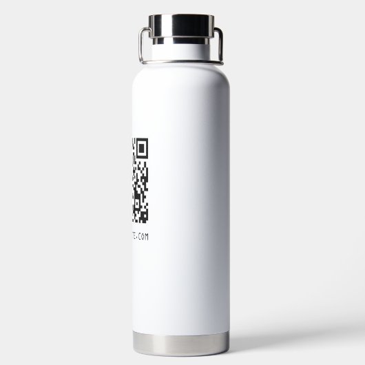 Anpassbarer QR-Code Ihr Webseitenlink Trinkflasche (Rückseite)